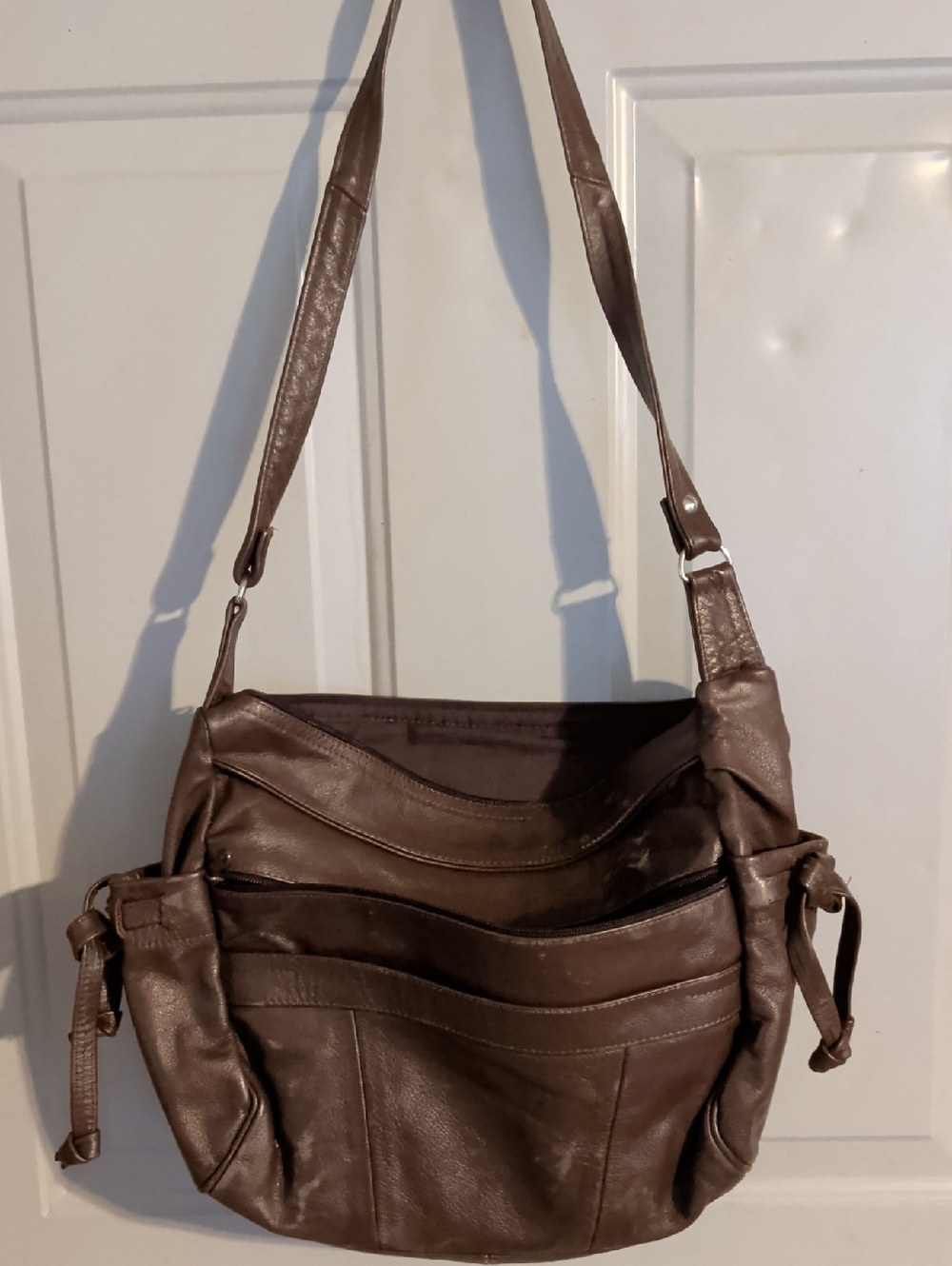 Brown Leather Shoulder Bag - Women